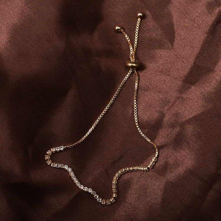 Pulsera De Aleación De Garras De Diamantes De Imitación al por mayor